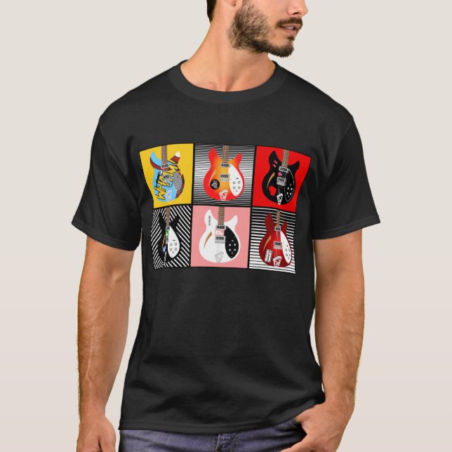 Camiseta Coleção elétrica de guitarra Moddad (Frente)