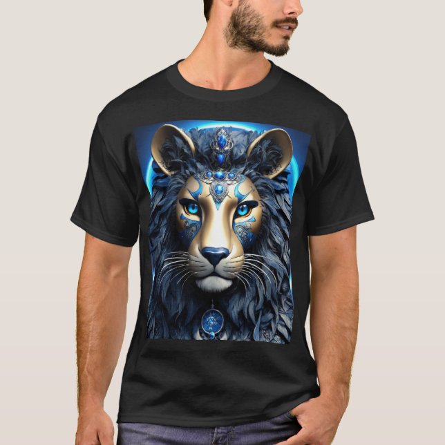 Camiseta Coleção Geométrica de Teias de Conservação do Leão (Frente)