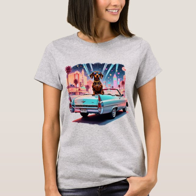 Camiseta Coleção Glam Dachshund (Frente)