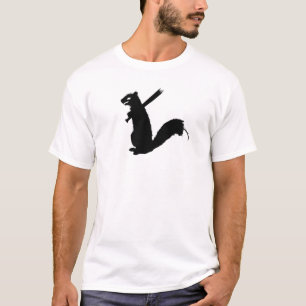 Camiseta Coleção irritada do esquilo do zombi