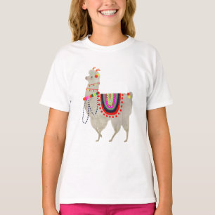 Camiseta Coleção Llamarama  Lhamas-brancas