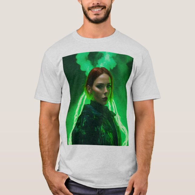 Camiseta Coleção Neon Powerplay com a felicidade do logotip (Frente)