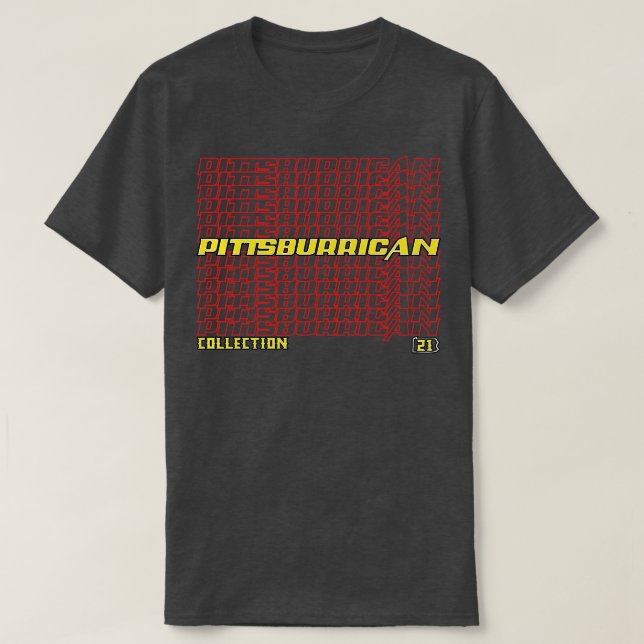 Camiseta Coleção Pittsburrican texto 1 (Frente do Design)