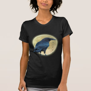 Camiseta Coleção preta III da forma do corvo & da lua che