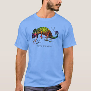 Camiseta Coleção tropical do T: Camaleão das karmas