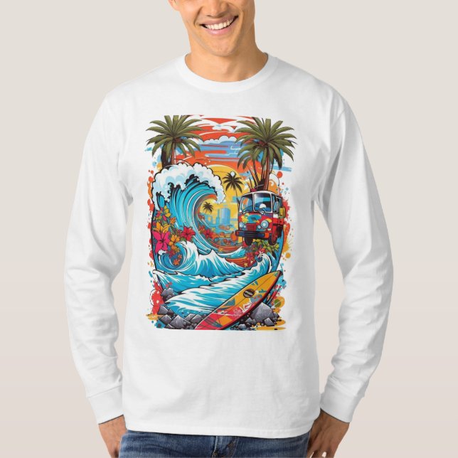 Camiseta ColeçãoAjustado Clássico Lente Longa - Vogue Voya (Frente)
