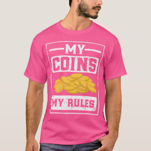 Camiseta Colecionador de Moedas Coleção de Moedas Numismata