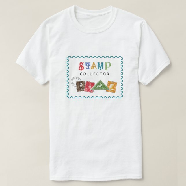 Camiseta Colecionador de Selos (Frente do Design)