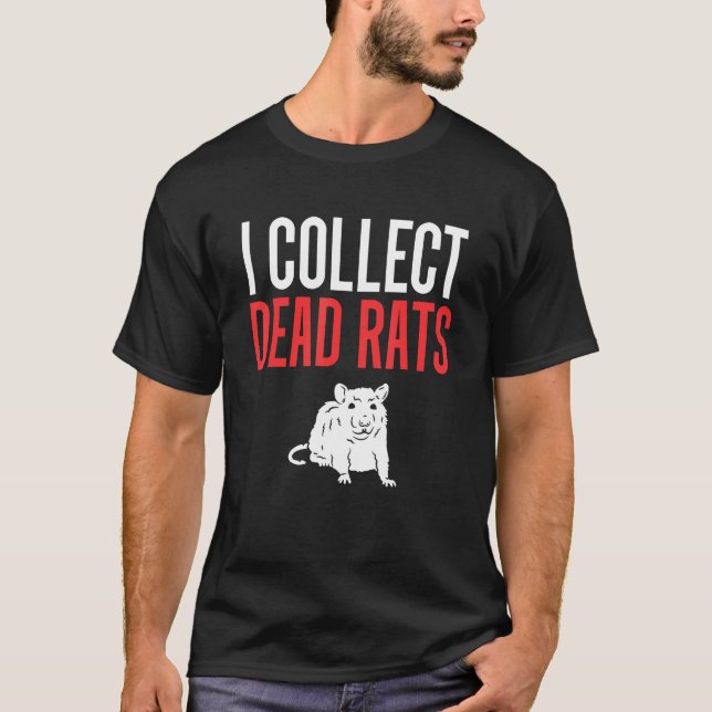Camiseta Coleciono Controle de Pest Exterminador de Ratos d (Frente)