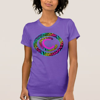 Camiseta Colecreations estabeleceu o animal colorido do T