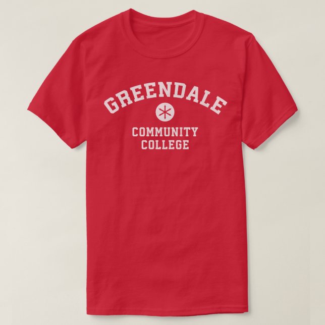 Camiseta Colégio comunitário Greendale (Frente do Design)