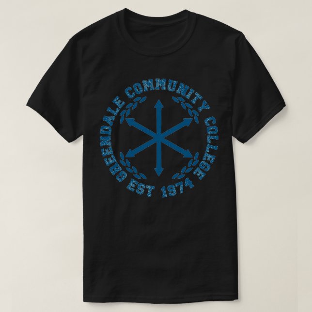 Camiseta Colégio comunitário Greendale (Frente do Design)