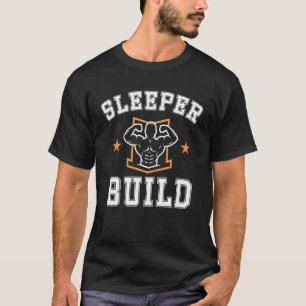 Camiseta Colégio magro atleta de ginástica forte construind
