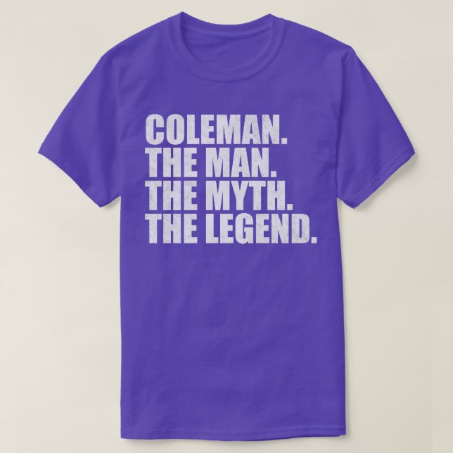 Camiseta ColemanColeman Nome da família Coleman sobrenome C (Frente do Design)