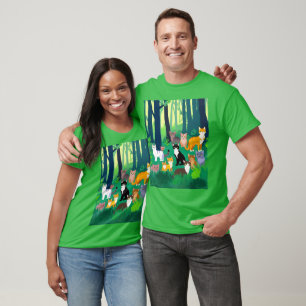Camiseta Coleta de Gatos em Glade Floresta Sombria