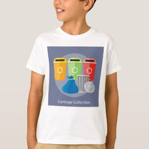 Camiseta Coleta de Lixo Gerenciamento de Resíduos Reciclage