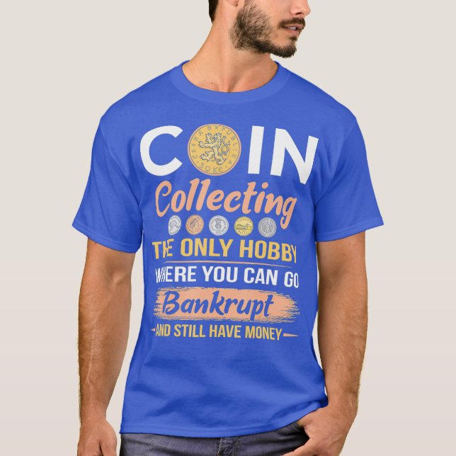 Camiseta Coleta de Moedas Colecionando Numismáticos Engraça (Frente)