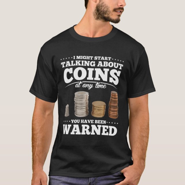 Camiseta Coleta de Moedas com Dom Coletor de Moedas Engraça (Frente)