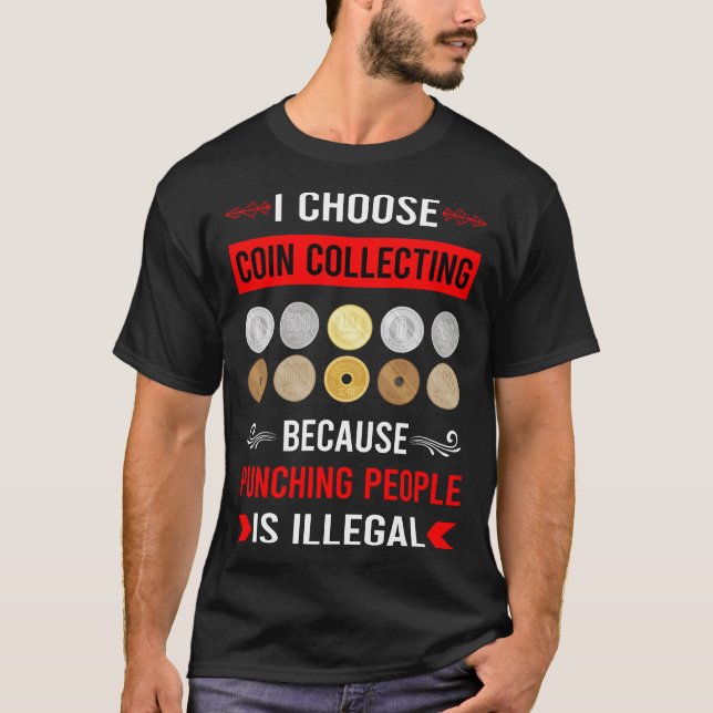 Camiseta Coleta de Moedas de Cunhagem Coletando Moedas (Frente)