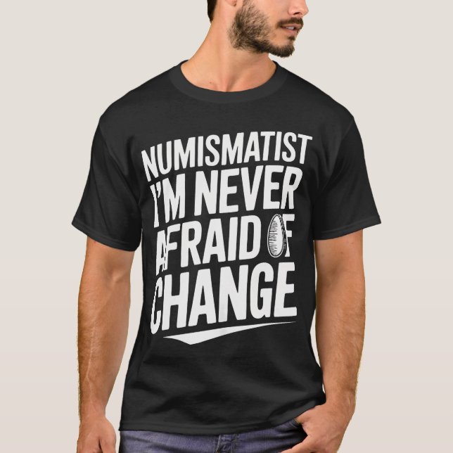 Camiseta Coleta de Moedas de Numismata Troco (Frente)