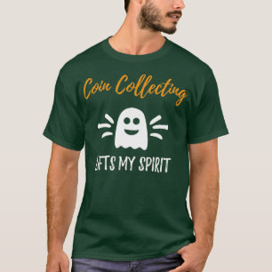 Camiseta Coleta De Moedas Levanta Meu Dia de as Bruxas engr
