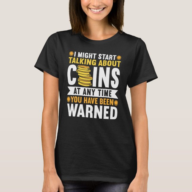 Camiseta Coleta de Moedas Numismáticas (Frente)