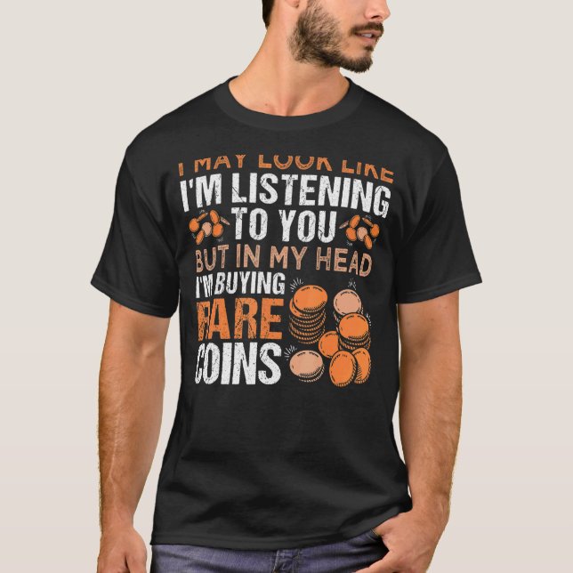 Camiseta Coleta de Moedas Numismáticas (Frente)