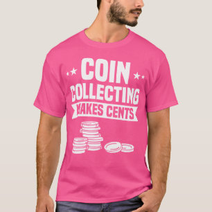 Camiseta Coleta de Moedas Torna Coletor de Encaixes Numismá