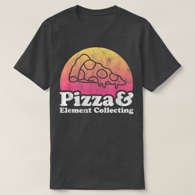 Camiseta Coleta de pizza e elemento (Frente do Design)