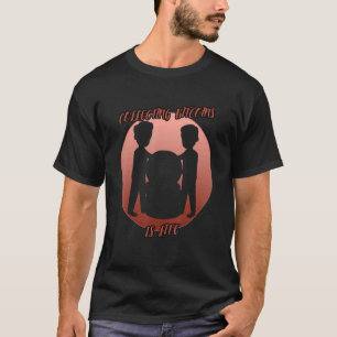 Camiseta Coleta De Sombra De Bitmoney Em Um Círculo Vermelh