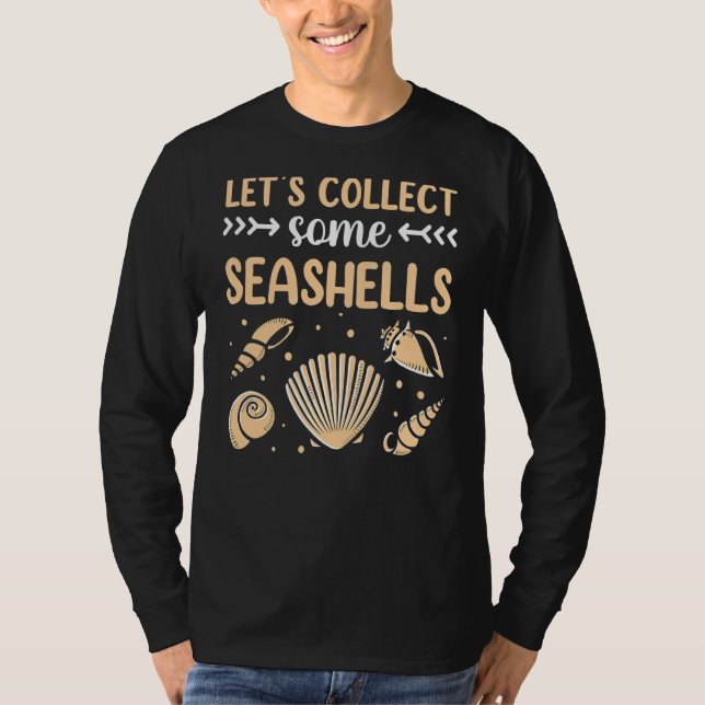 Camiseta Coleta de vamos em praia de concha (Frente)