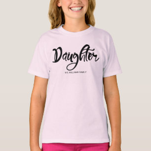 Camiseta Coleta Familiar Corações Bonitos Filha T-Shirt