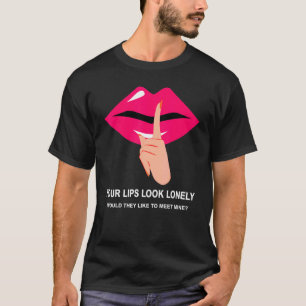 Camiseta Coleta Linha seus Lábios Procura Solitário