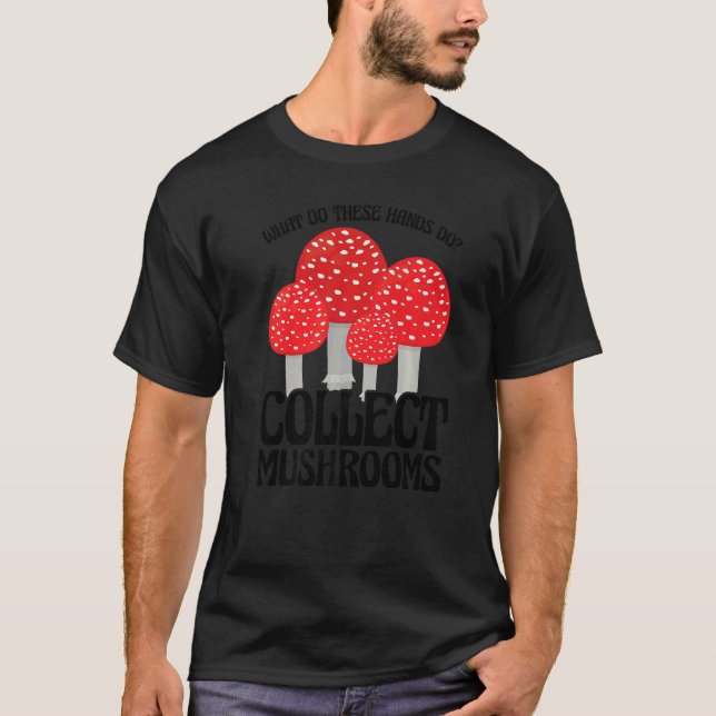 Camiseta Coletar Cogumelos Caçadores (Frente)