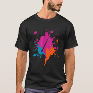 Camiseta Coletar Design de abertura colorido do Trabalho de