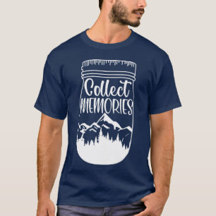 Camiseta Coletar Memórias Acampamento Wanderlust Outrs retr