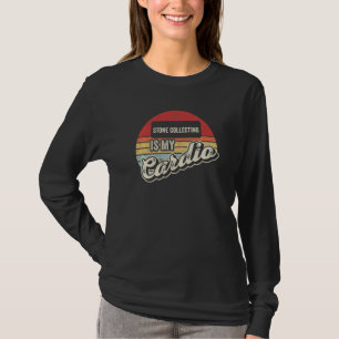 Camiseta Coletar Pedras É Meu Cardio Retro Rocha Mineral C