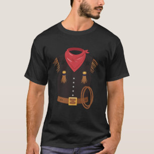 Camiseta Colete de Cowboy Vintage Xerife do Oeste Divertido