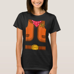 Camiseta Colete Simples de Xerife Western Engraçado para Ha