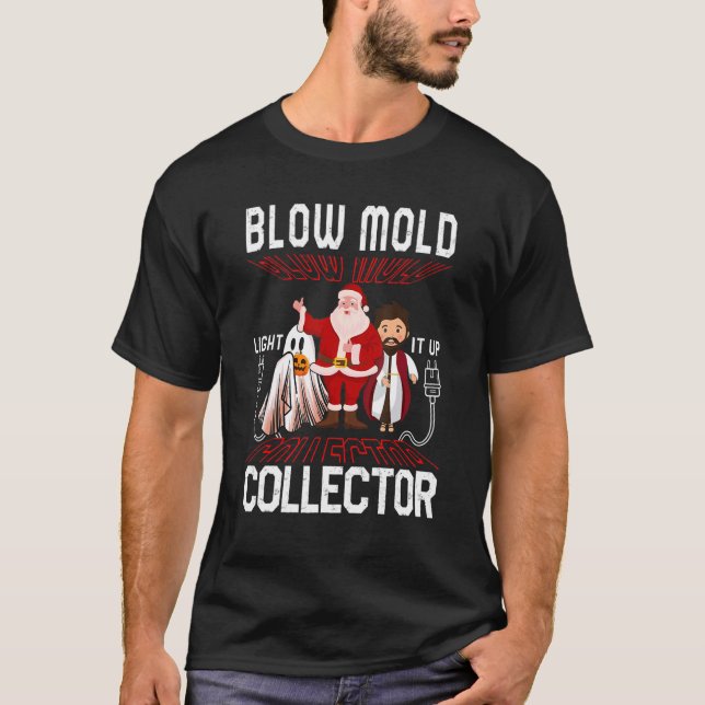 Camiseta Coletor Antiquado de Molde de Natal Ha (Frente)