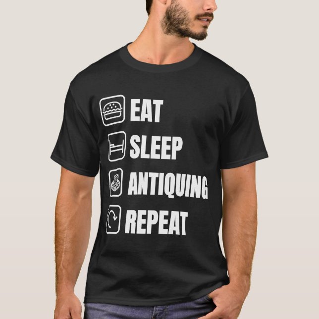 Camiseta Coletor de Antiquidades de Repetição de Antecipaçã (Frente)