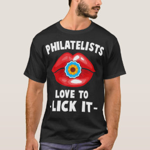 Camiseta Coletor De Carimbo Filatelistas Adoram Lick IT Hob