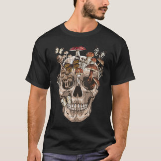 Camiseta Coletor de Cogumelos com Crânio