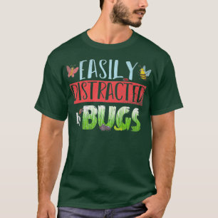 Camiseta Coletor de Insetos Entomologista Facilmente Distra