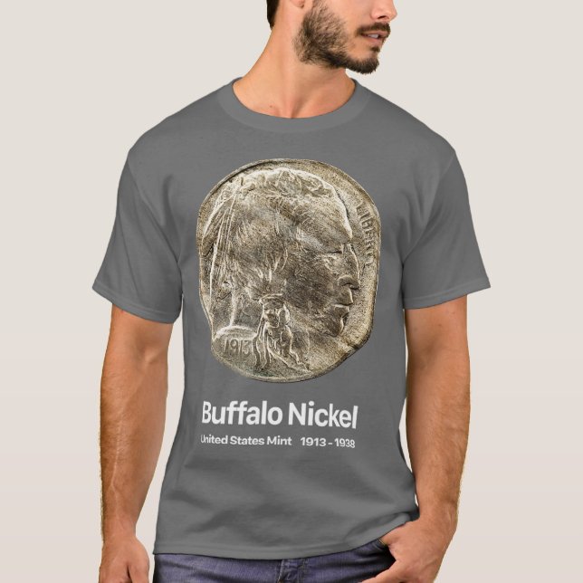 Camiseta Coletor de Moedas Buffalo Nickel (Frente)