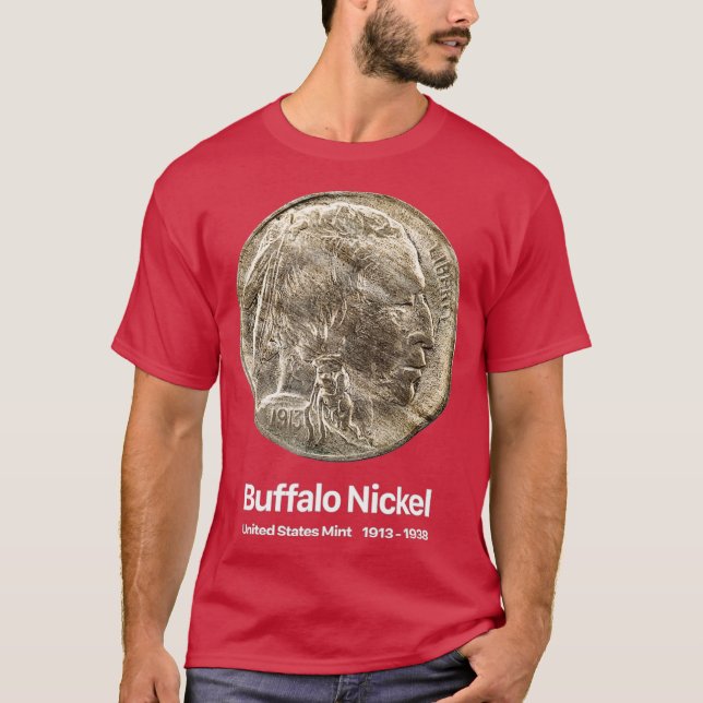 Camiseta Coletor de Moedas Buffalo Nickel (Frente)