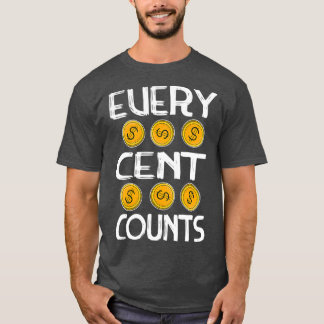 Camiseta Coletor de Moedas Cada Centavo Conta Numismatista