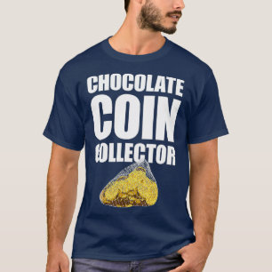 Camiseta Coletor de Moedas de Chocolate Hanukkah Gelt