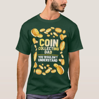 Camiseta Coletor de Moedas Pai Engraçado Padre Graphic Prem