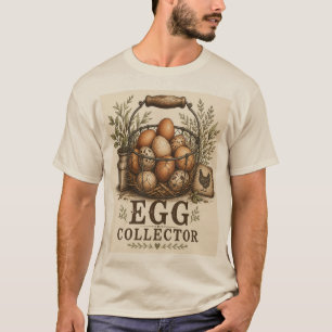 Camiseta Coletor de Ovos Arte de Galinha de Casa de Campo V